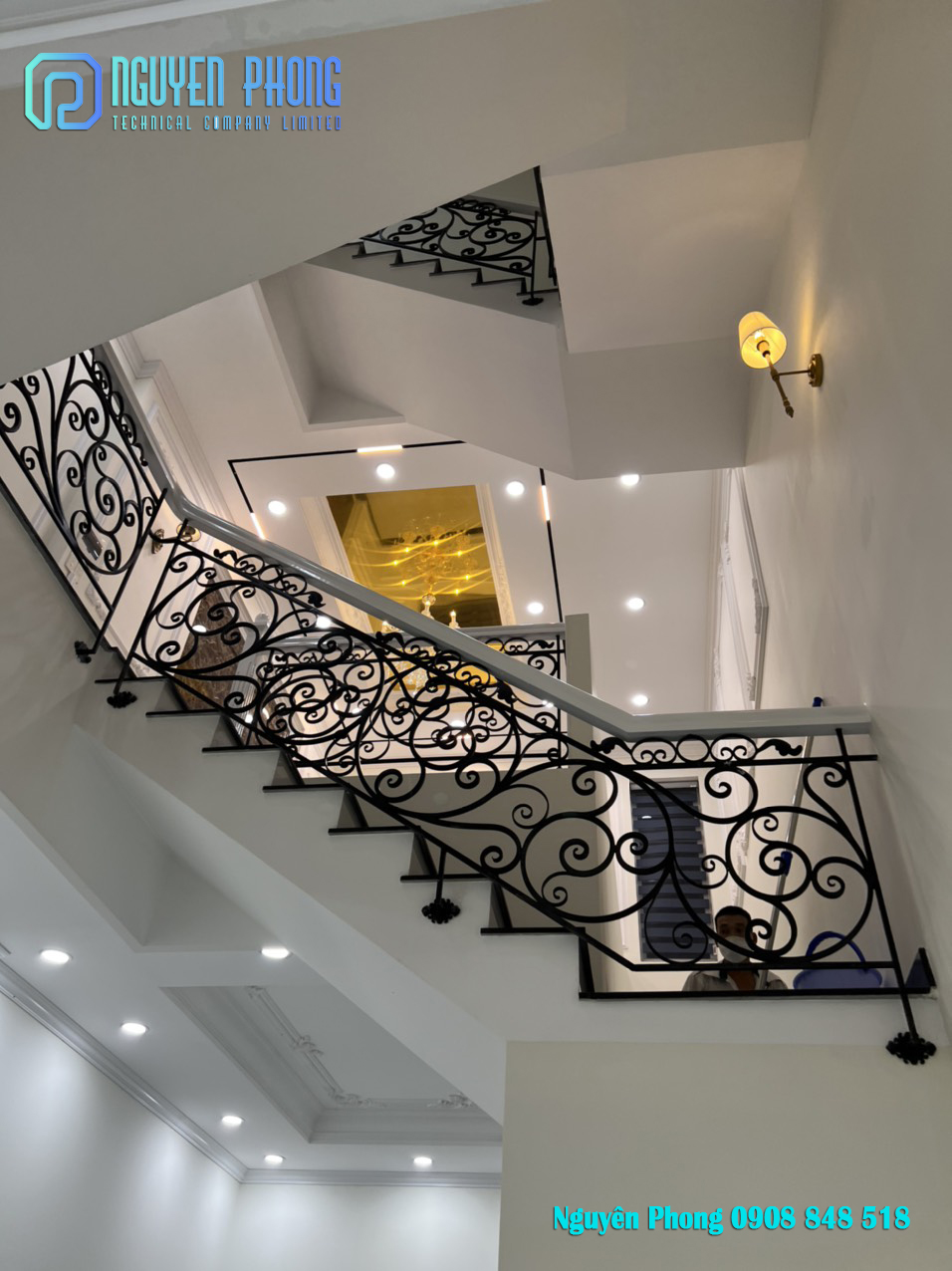 ĐẸP CUỐN HÚT: 45 MẪU CẦU THANG SẮT MỸ THUẬT – CẦU THANG BIỆT THỰ ĐẲNG CẤP stairs-railing-design-iron-staircase-railing-balustrades-handrails-for housing-villa-3.jpg